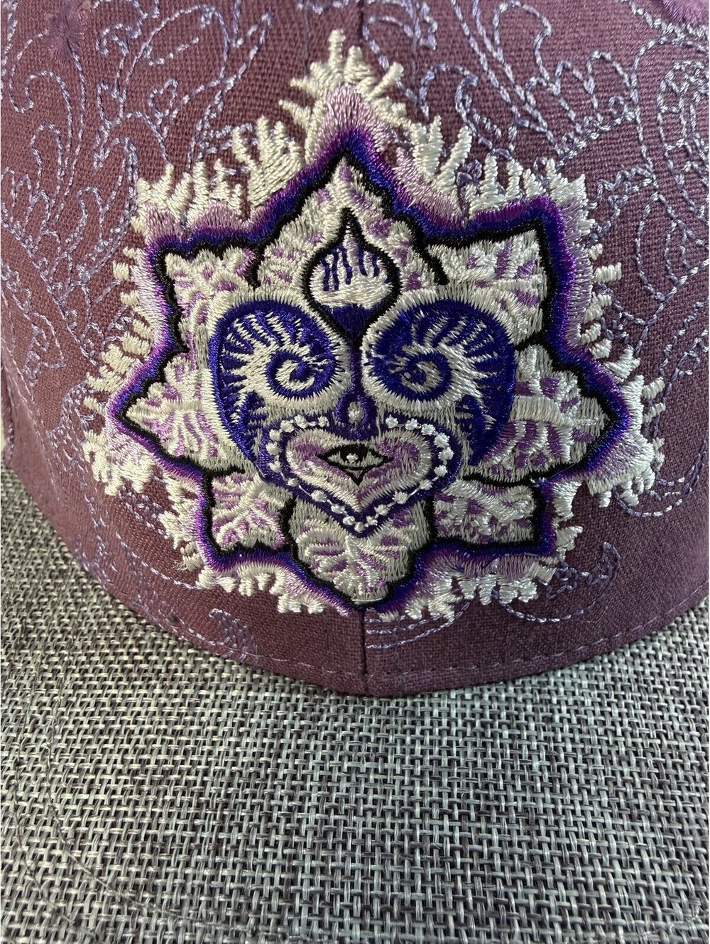 Grassroots California Randal Roberts Mandala Snapback Cap Hat Purple S/M Ltd Ed - Picture 7 of 8